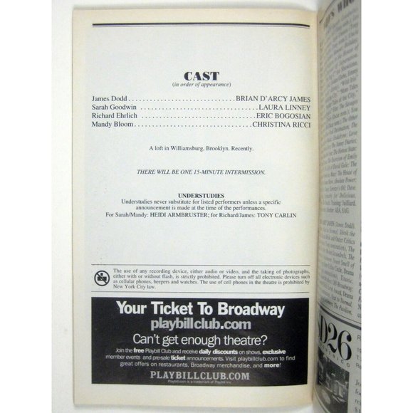 Time Stands Still Playbill December 2010 Laura Linny Brian d'Arcy James Bogosian - Picture 6 of 8